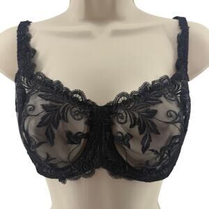 Soma Black Sensuous  Lace Unlined Bra Womens 36C